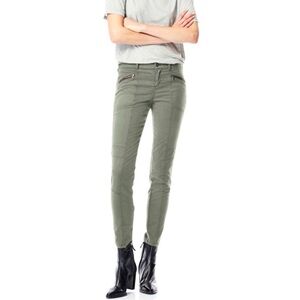 Ecru Iggy Skinny Zipper Detailed Pant Army Green Womens Size 4